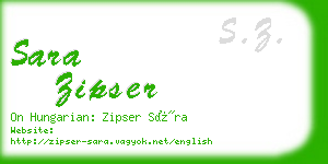 sara zipser business card